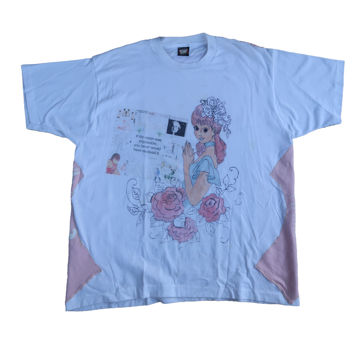 pink hair girl shirt